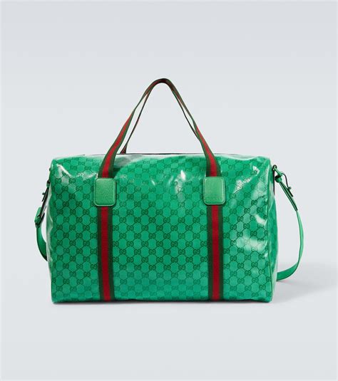 green gucci duffle bag|gucci canvas duffle bag.